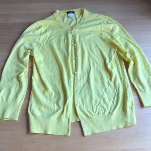 JCrew Cardigan - Yellow - Cashmere Blend